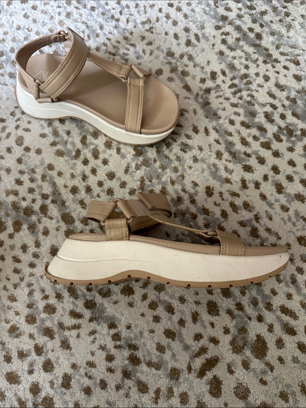 Zara Terez Beige Platform Strap Sandals - Picture 3 of 5